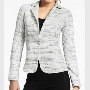 CAbi Black and White Tweed Jacket Size 8